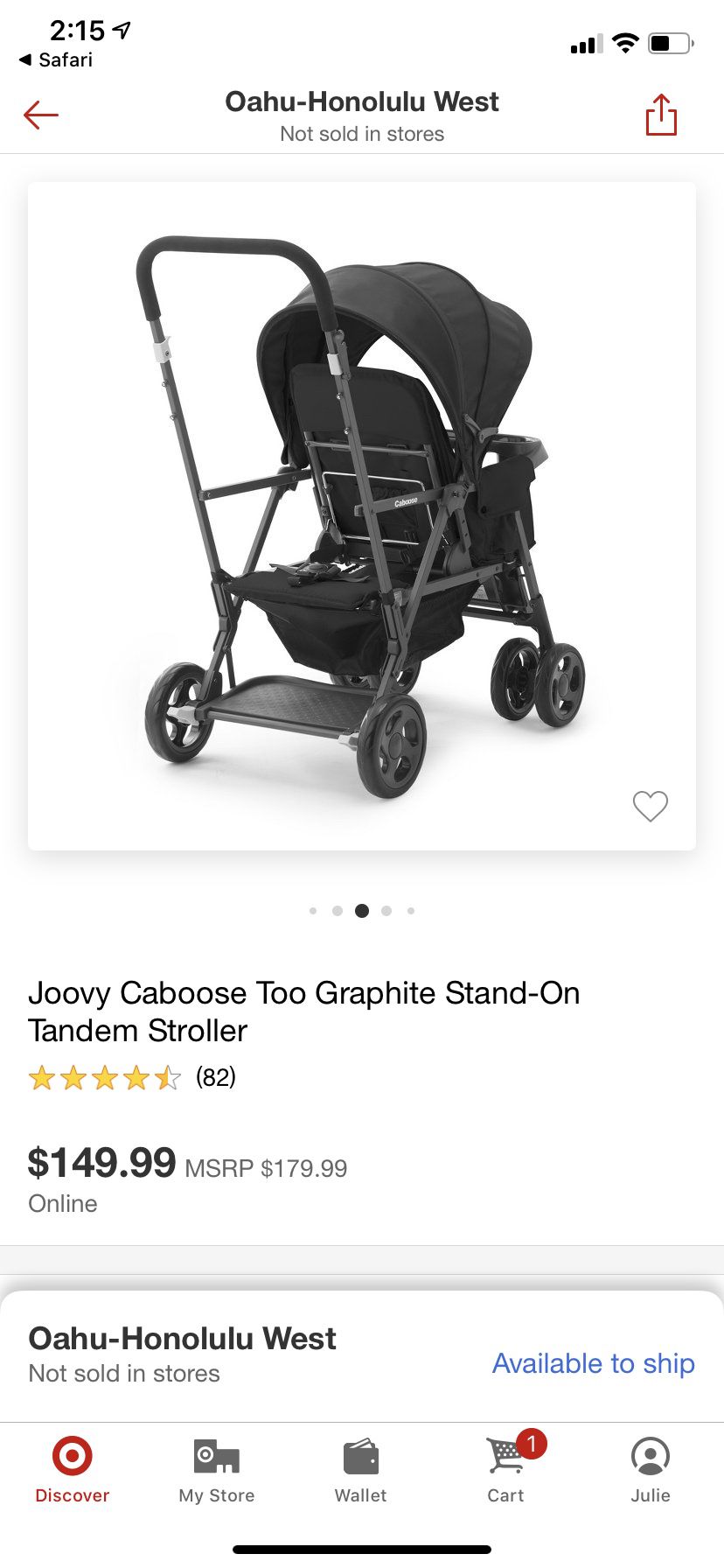 Joovy Caboose double stroller