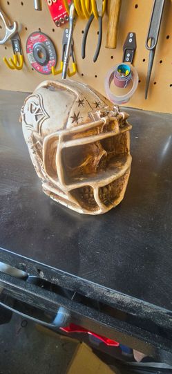 Licensed NFL Arizona resin skull with helmet