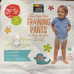2t-3t 365 Diapers Training Pants 26 Count