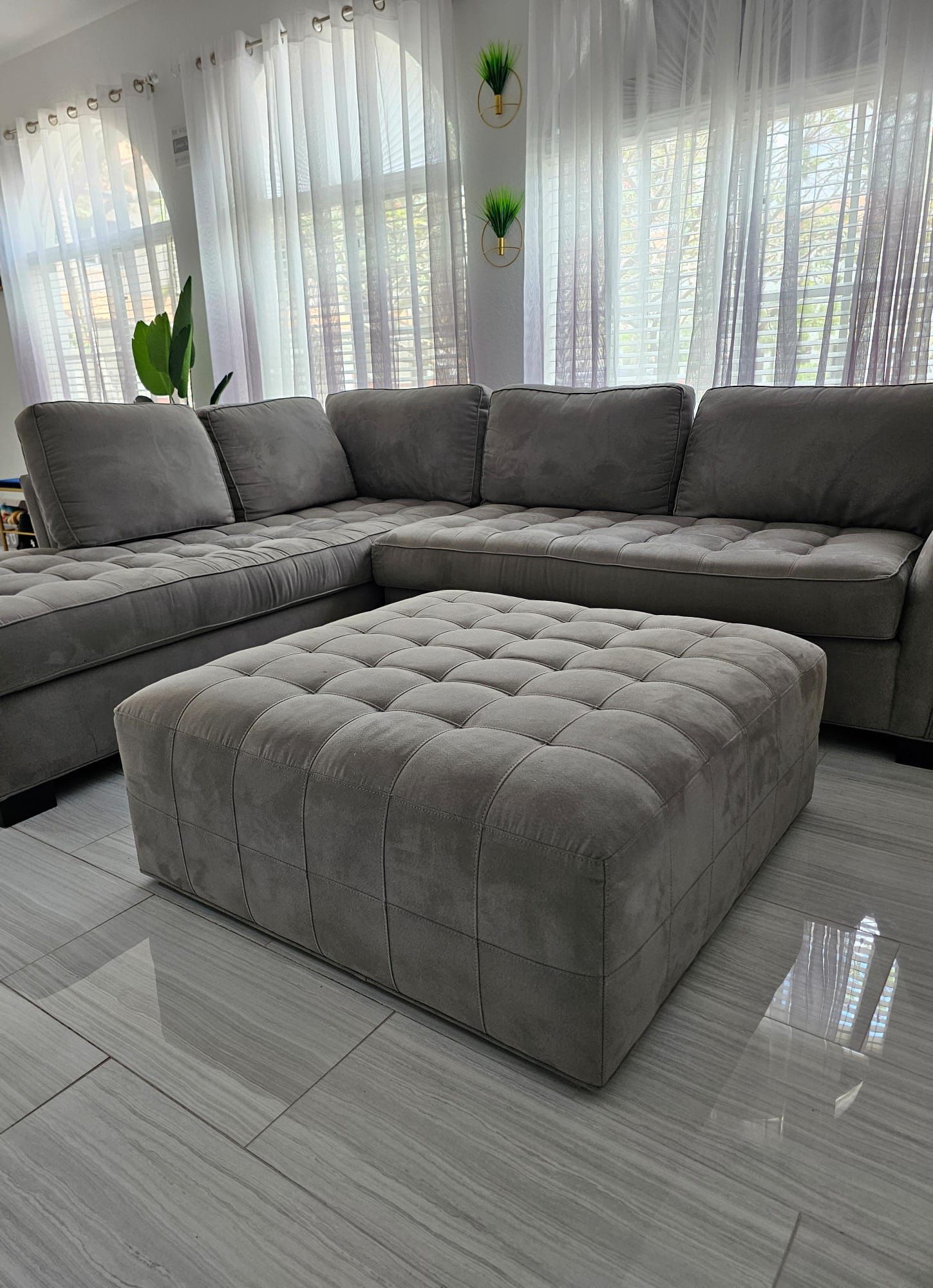 Gray Sectional Comfortable Couch! 