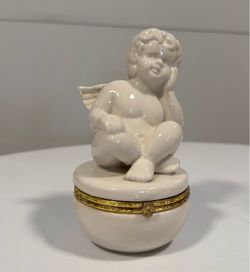 Angel Trinket Box – Porcelain Keepsake Box