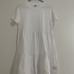 Old Navy White Short Sleeve Dress