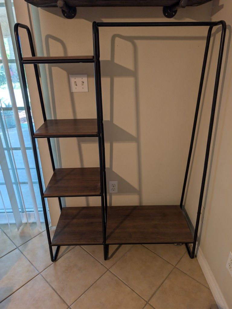 Clothing Rack With Shelves