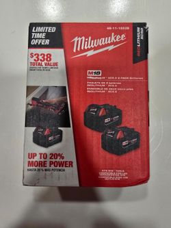 Milwaukee M18 XC5.0 Batteries 2-pack