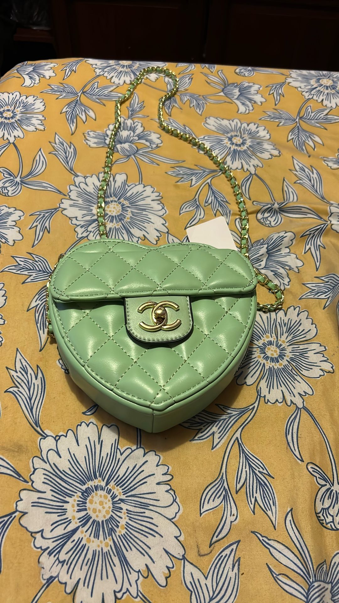 Desinger Mint Green Heart Bag