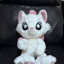 Disney Parks Marie Aristocats Plush 14" Big Feet Paws Stuffed Animal Cat Cuddly