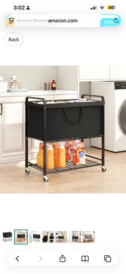Rolling laundry hamper