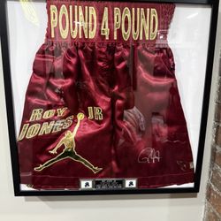 Roy Jones Junior Autographed Boxing Trunks. With Authenticity Certificate.