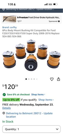 HUOEPU Body Cab Mount Bushing Kit for Ford F250 F350 F450 F(contact info removed)-2018 Replaces 924-065, 924-066