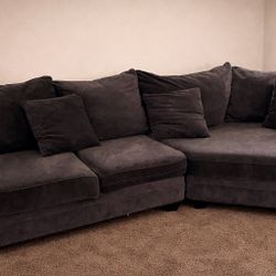 Deep Seated Charcoal Grey Sectional - Ultra Plush & Comfortable