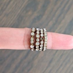 Stackable Rings, Set of 4, Size 5.25