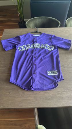 Charlie Blackmon Size Small  Purple Majestic Cool Base Jersey