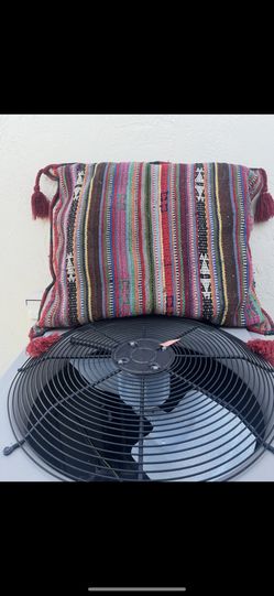 Colorful Woven Textile Pillow