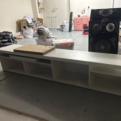 White TV stand 