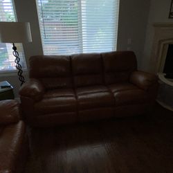 Leather Couches Still looking nice.