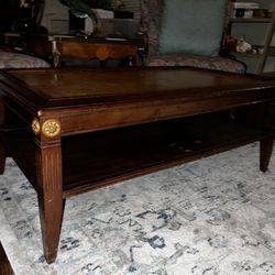 Leather Top Table 
