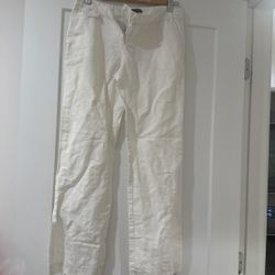 Linen White Pants 