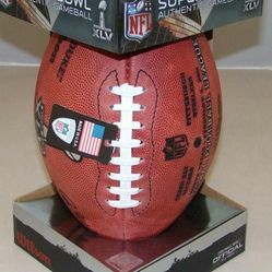 Super Bowl XLV (Forty-Five 45) Green Bay Packers vs. Pittsburgh Steelers Official Leather Authentic Game Football by Wilson

