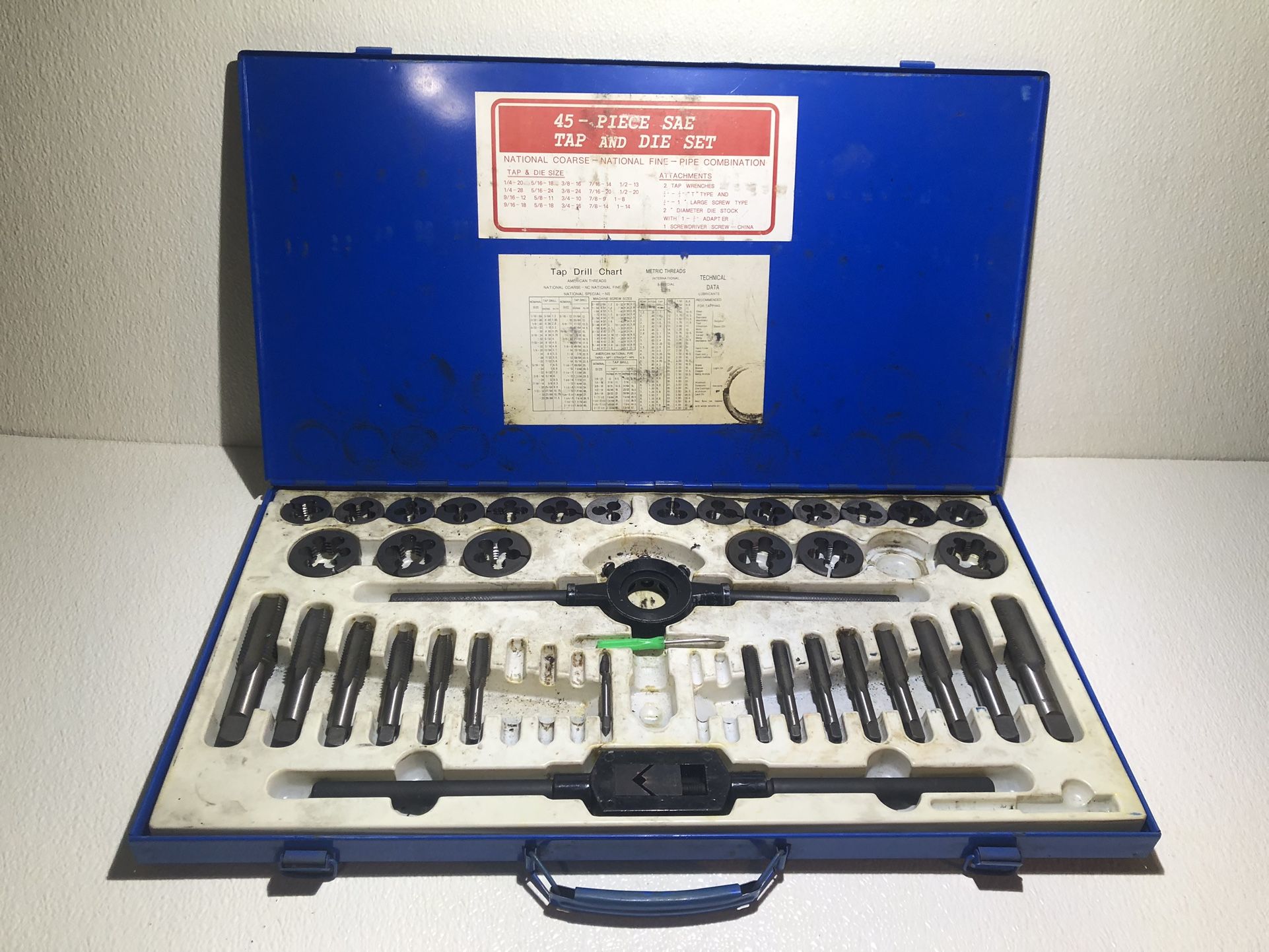 45-Piece SAE Tap and Die Set