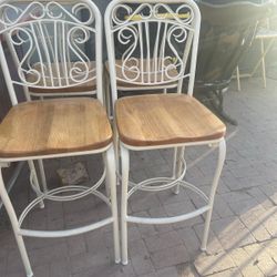 Set Of 4 Bar-Height Bar Stools (29-3/4 Seat height)