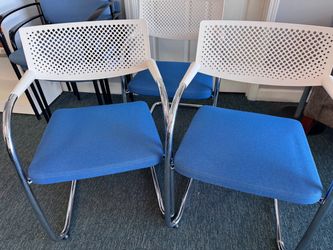 Guest Chairs - Blue Padded Seats