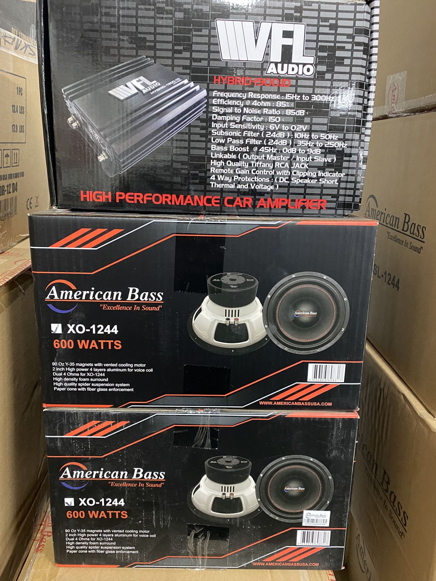 2 American Bass 12s And Amp New