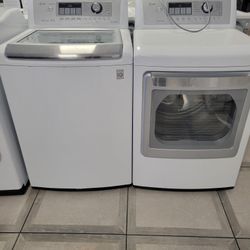 LG Topload Washer & Gas Dryer 