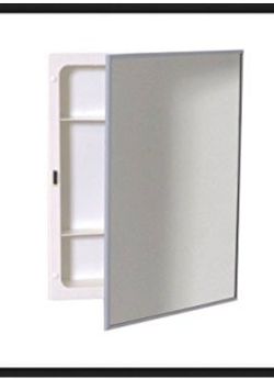 16 in. W x 20 in. H Rectangular Recessed or Surface Mount Frameless Beveled Mirror Medicine Cabinet