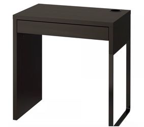 Small black IKEA Micke computer desk