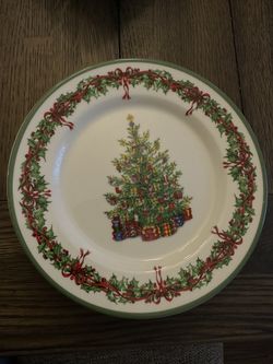 Christopher Radko Christmas China Salad Plates