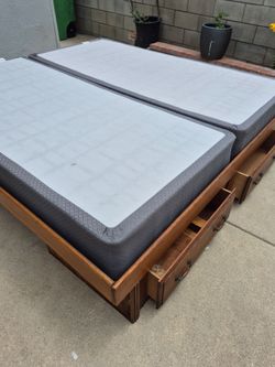 Bed set  with drawers both side