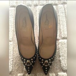 Christian Louboutin Leather Studded Pumps
