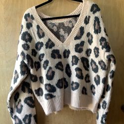 Leopard Pink Sweater