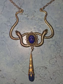 Bronze with Lapis Lazuli stone necklace