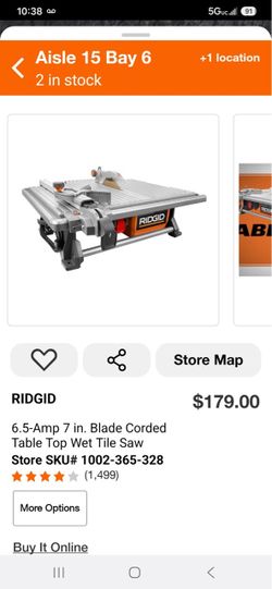 6.5-Amp 7 in. Blade Corded Table Top Wet Tile Saw