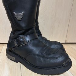 Harley-Davidson Boots 10.5M Black Leather Motorcycle Biker Riding Engineer D95115