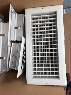 White HVAC Air Vent Register Grilles – Lot