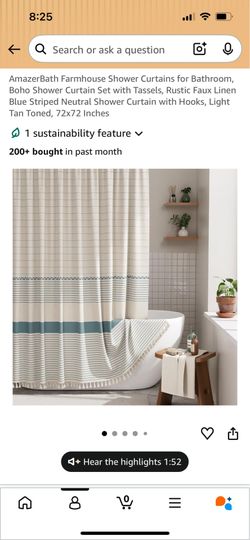 Farmhouse shower curtain