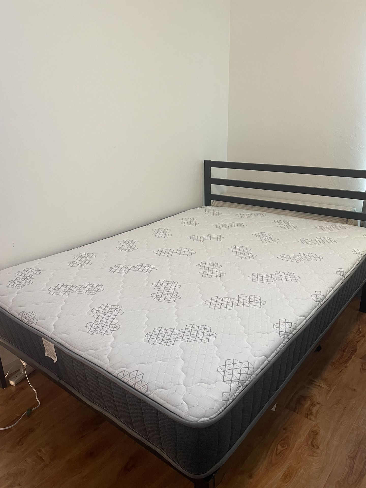 Full size bed frame with headboard