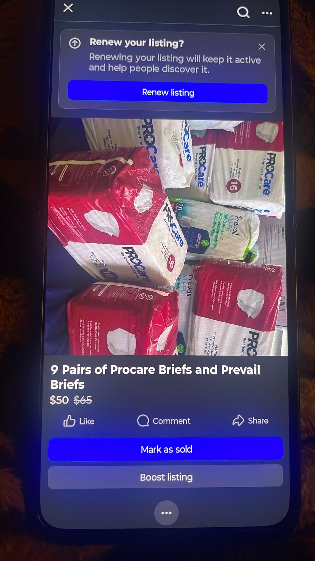 ProCare and Prevail Pull Up Briefs