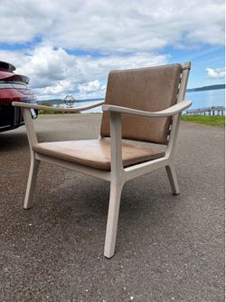 CB2 Crate & Barrel Leather Armchair