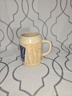 Vintage 1995 Coca-Cola Embossed Mug 20oz Made in Thailand Relief 5.5" H