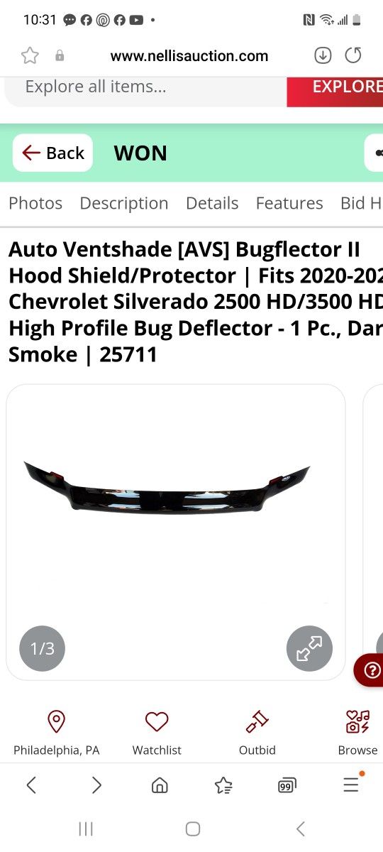 Bug guard.
For chevy silverado 2500hd. 3500hd