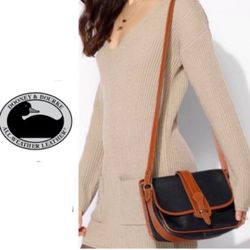 Dooney & Bourke Equestrian All Weather Leather Over & Under Large Tack Bag