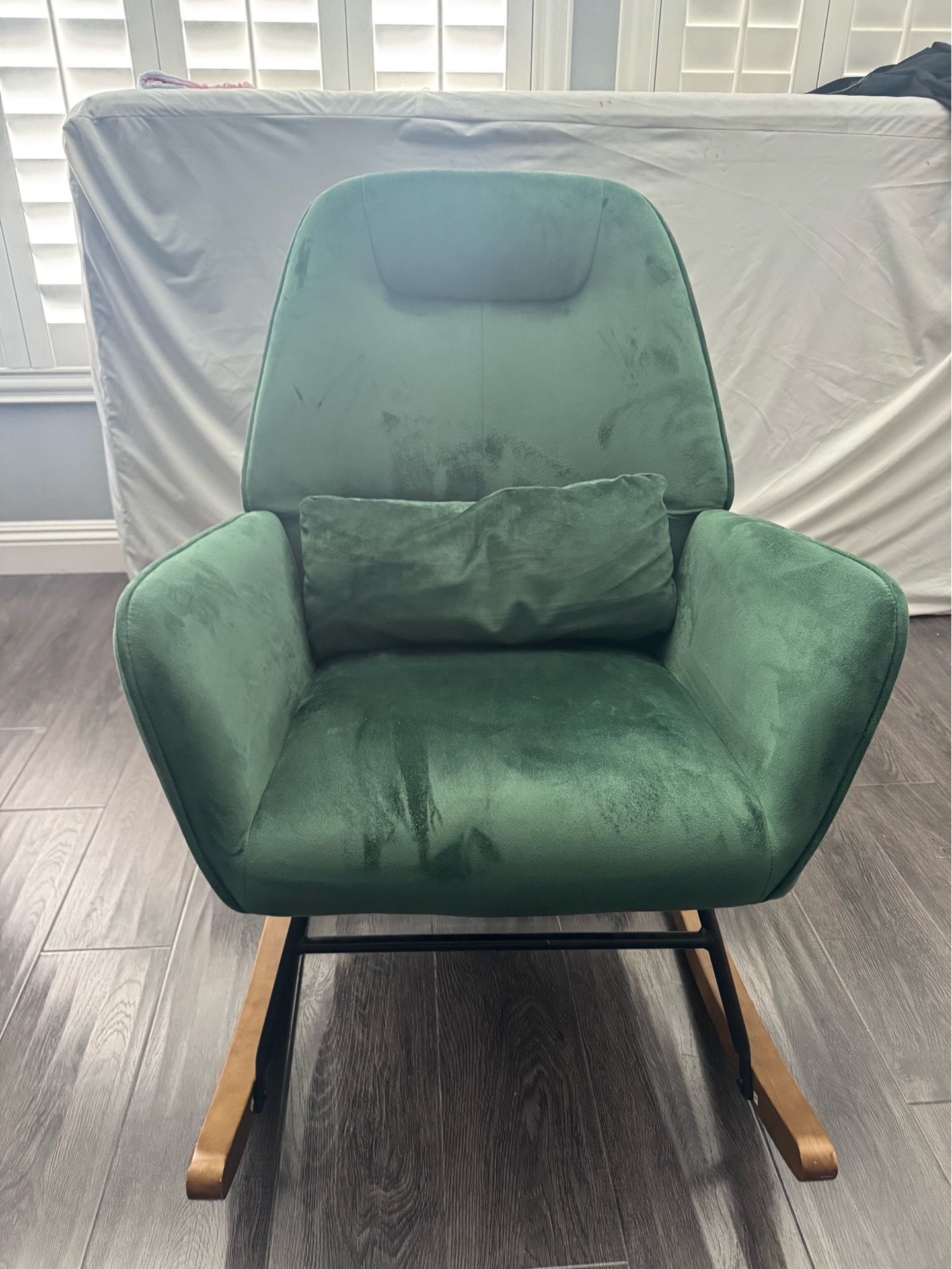 $80-USED GREEN ROCKING CHAIR