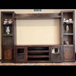 3 Piece Media Console with 72” TV Stand And Entertainment Center 