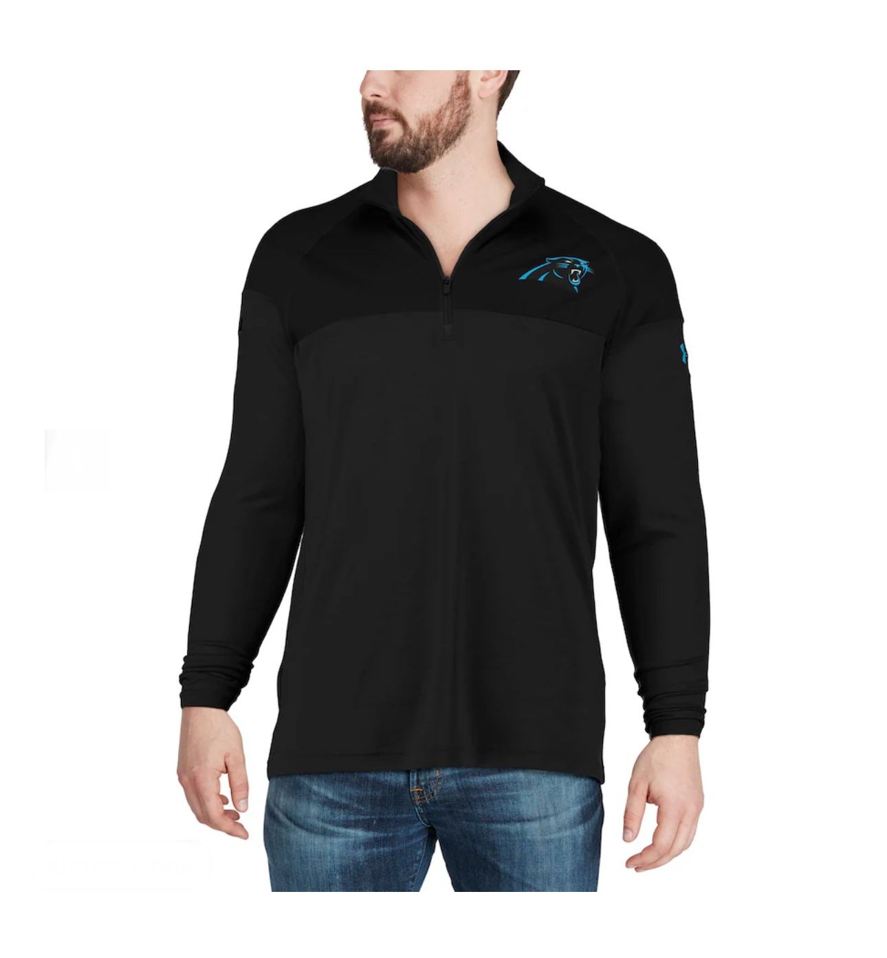 Men's Under Armour Heathered Black Carolina Panthers 4XL