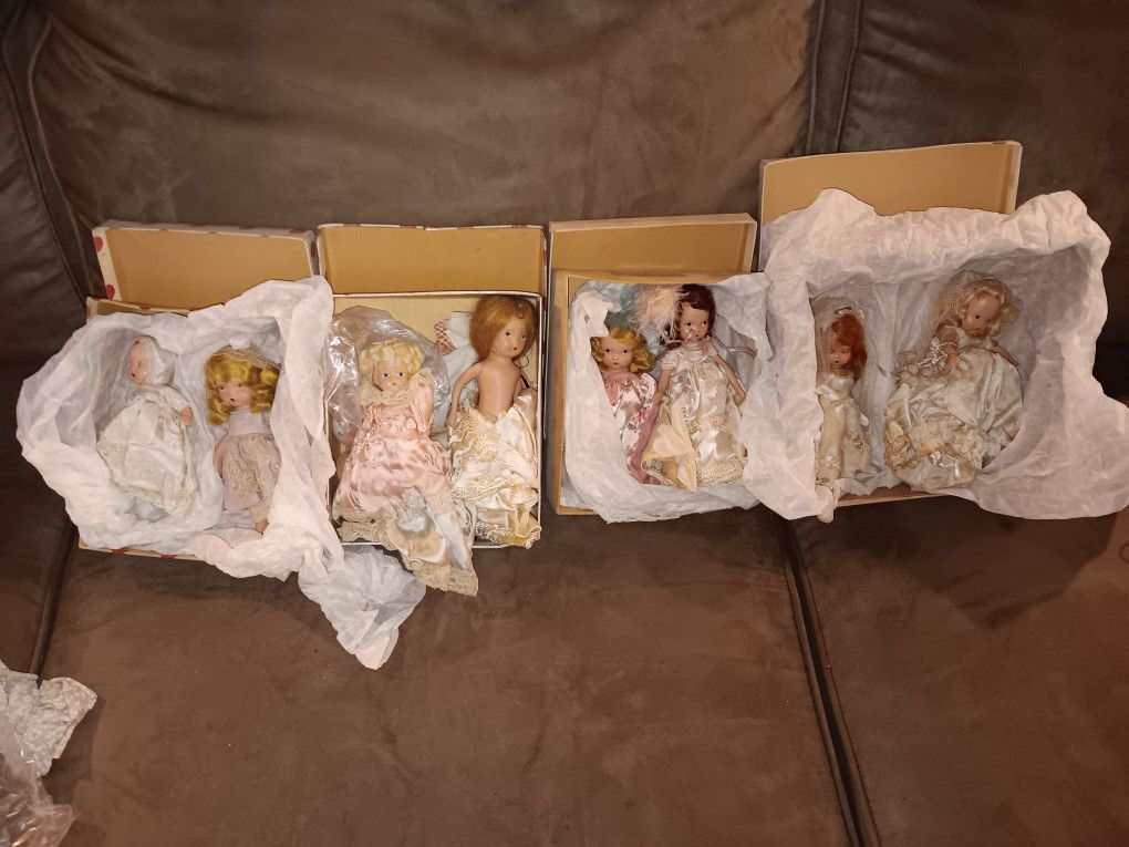Antique Story Dolls Eight Total 1930s Or 1940s 