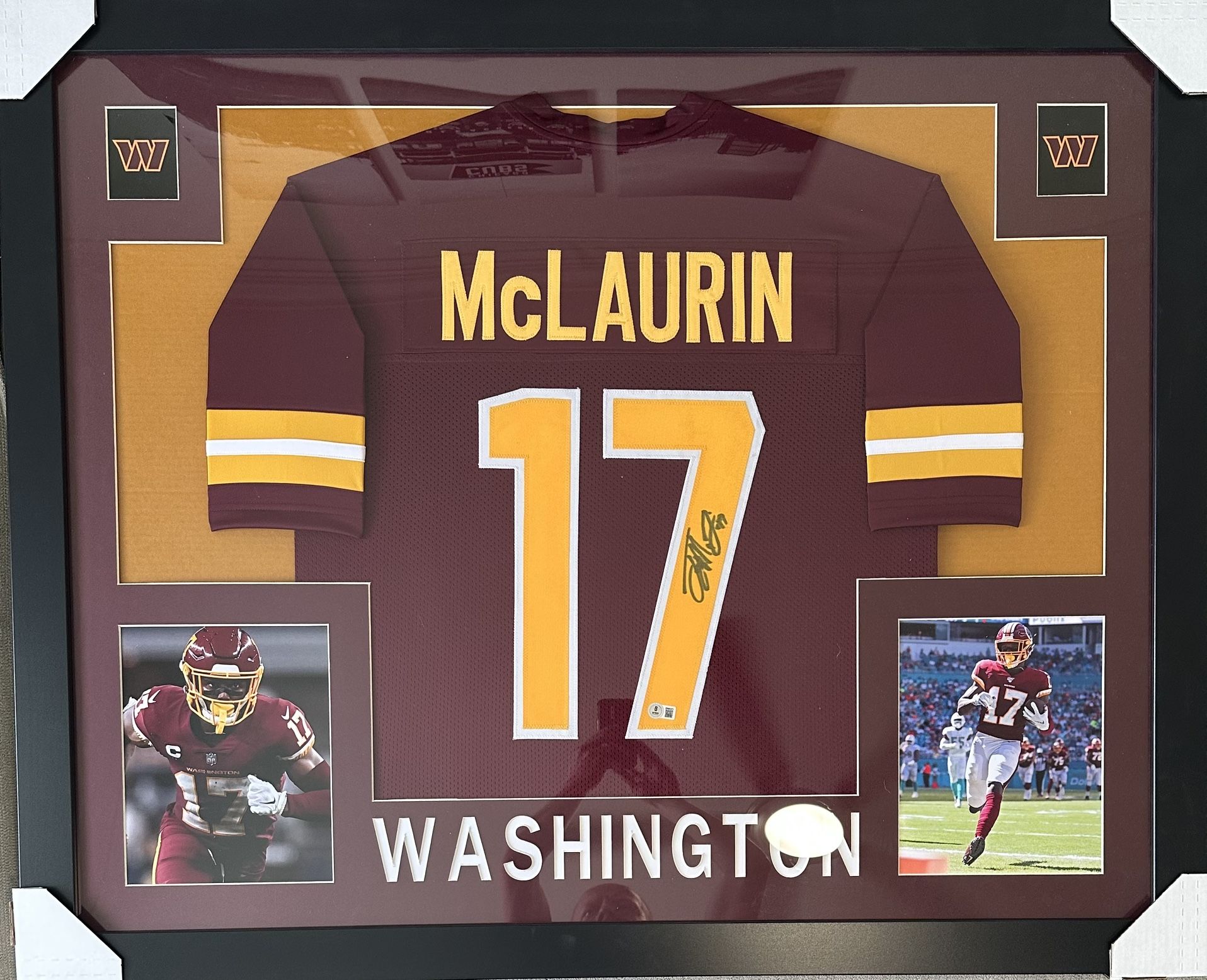 Terry McLaurin Signed Washington Commanders Framed Pro Style Jersey Beckett