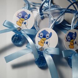 Sleeping Baby Stitch Baby Shower Pacifiers Guest Favor Necklaces